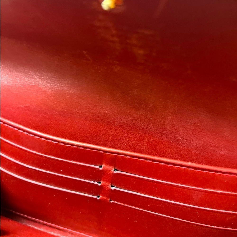 Louis Vuitton Sara Vernis Red Embossed Women's long wallet - Picture 8 of 11